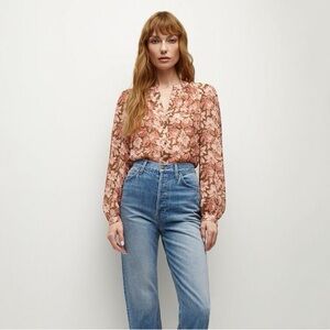 VERONICA BEARD ASHLYNN SILK TOP   NWOT
